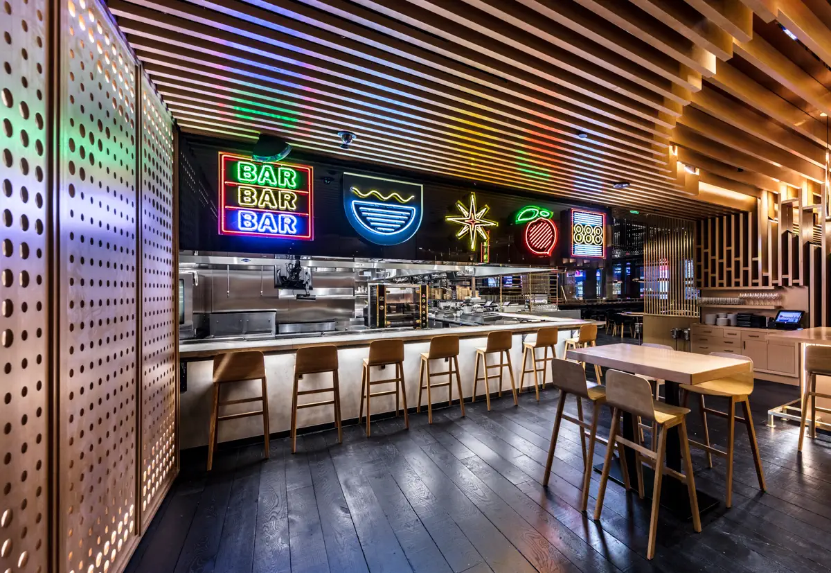 Momofuku Las Vegas hospitality venue detail.