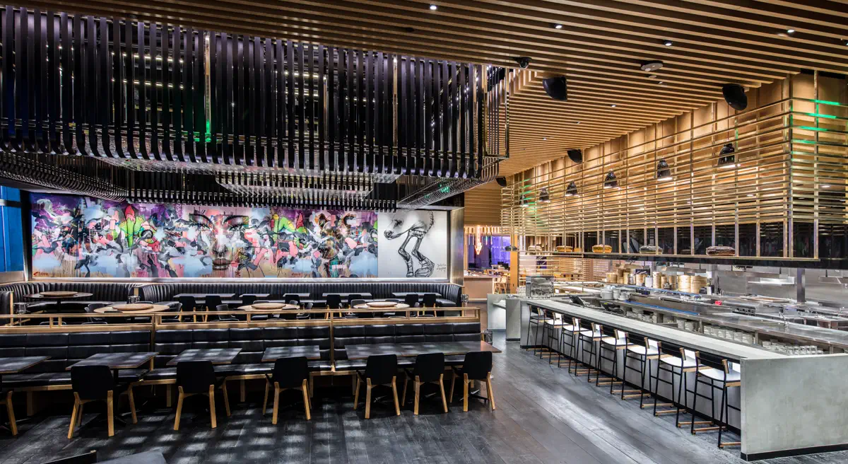 Momofuku restaurant interior construction by Forte Specialty Contractors.