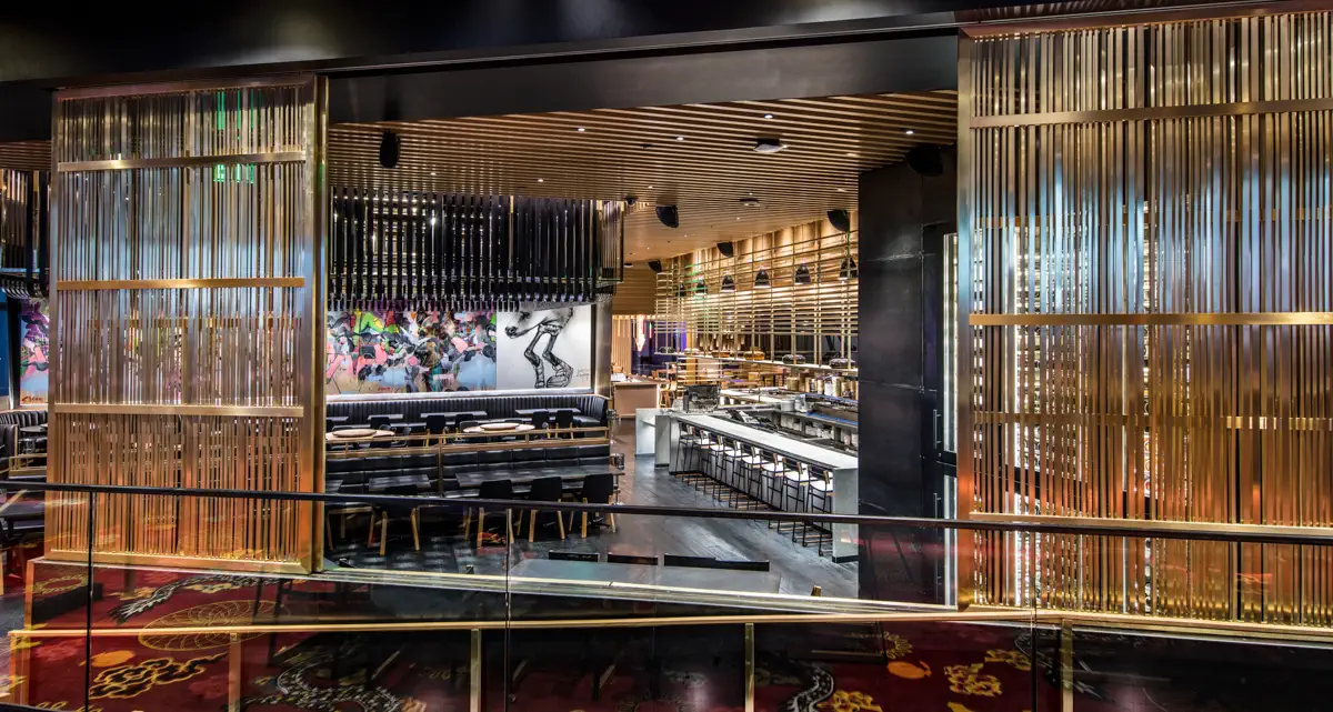 Momofuku hospitality build finish detail at The Cosmopolitan.