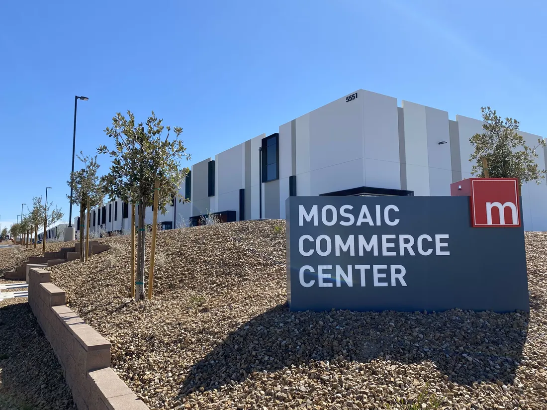 Exterior view of the Mosaic commercial project.
